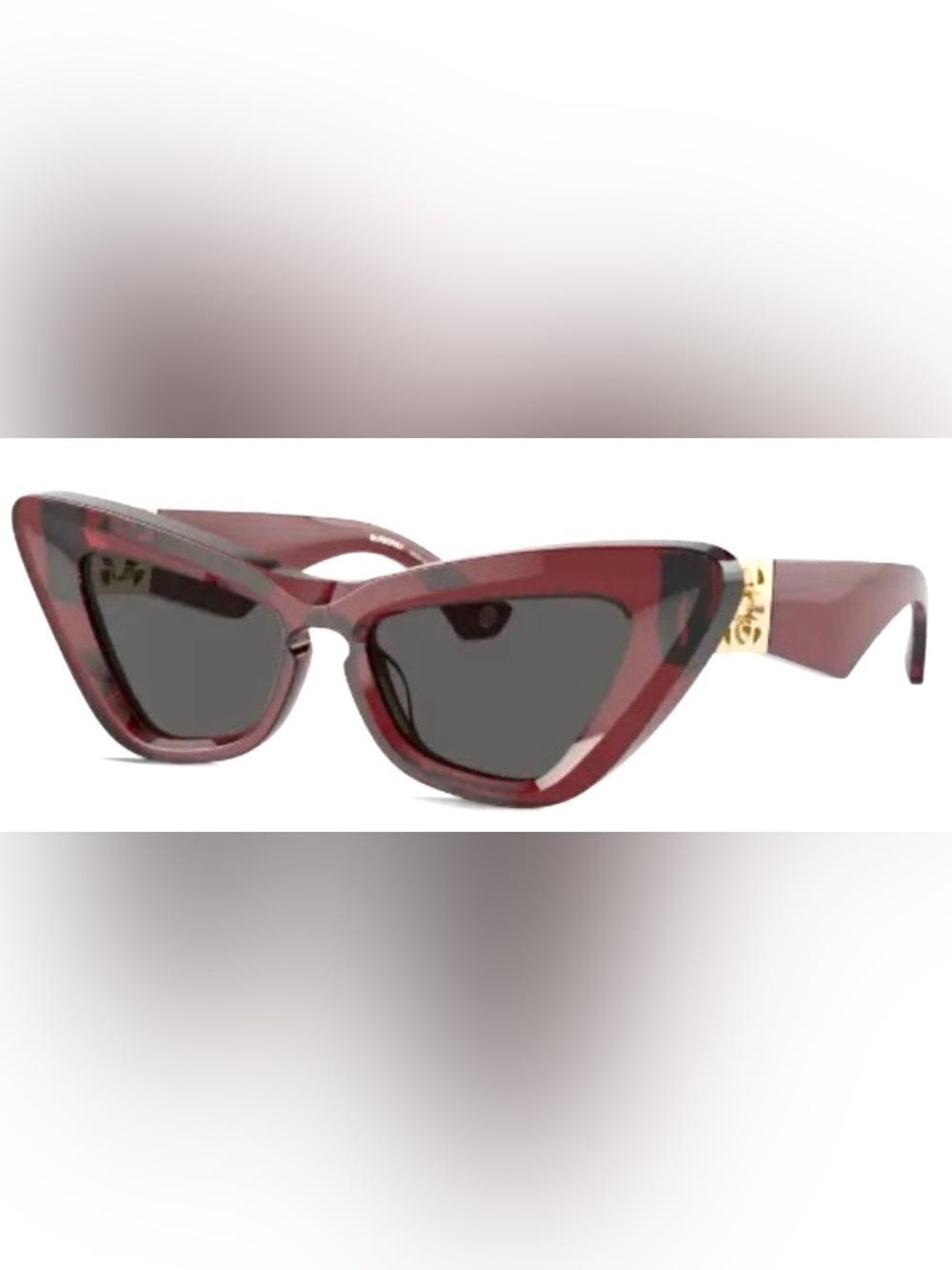 NWT Burberry Bordeaux Gradient Cat Eye Sunglasses 51mm Full Set $450 Retail